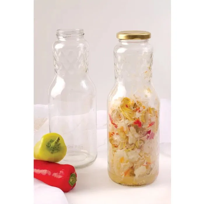 Sticla pentru sosuri, transparent, 1L, 25x8.5cm