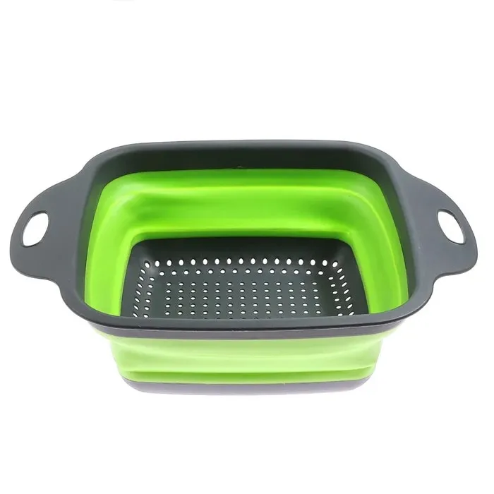 Strecuratoare pliabila QTQ-1056M, polipropilena + cauciuc, verde + gri, 22 x 29 cm