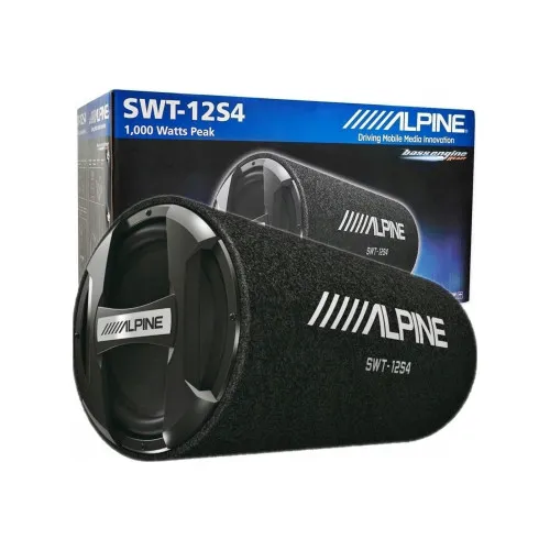 Subwoofer auto Alpine 12 inch 30 cm 1000 W cu statie amplificare BBX-T600 si kit cabluri
