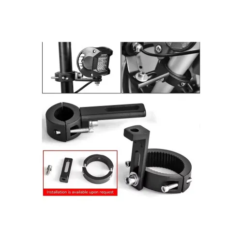 Suport aluminiu montaj proiectoare bullbar rollbar 38-60 mm — imaginea 3