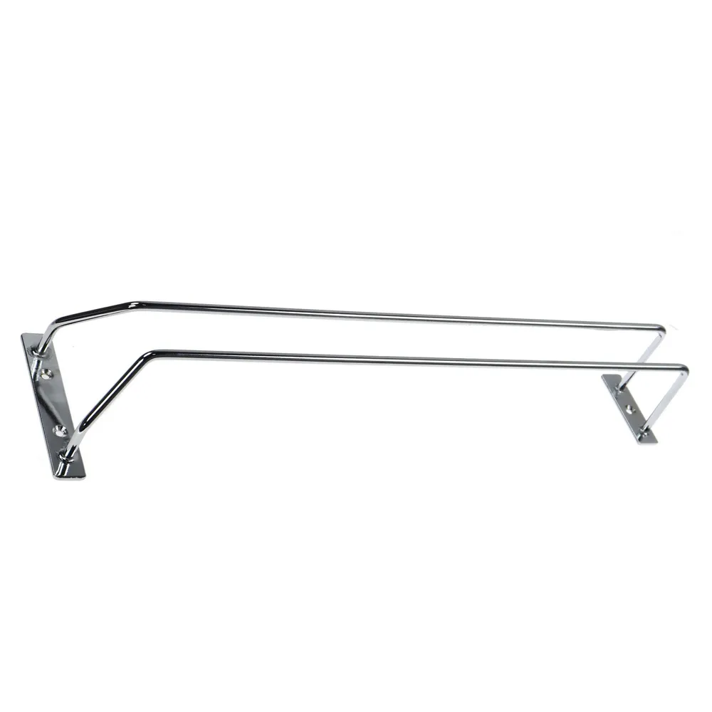 Suport bucatarie, pentru pahare, 4040, cu agatatoare, metal cromat, 46 x 11 x 6 cm