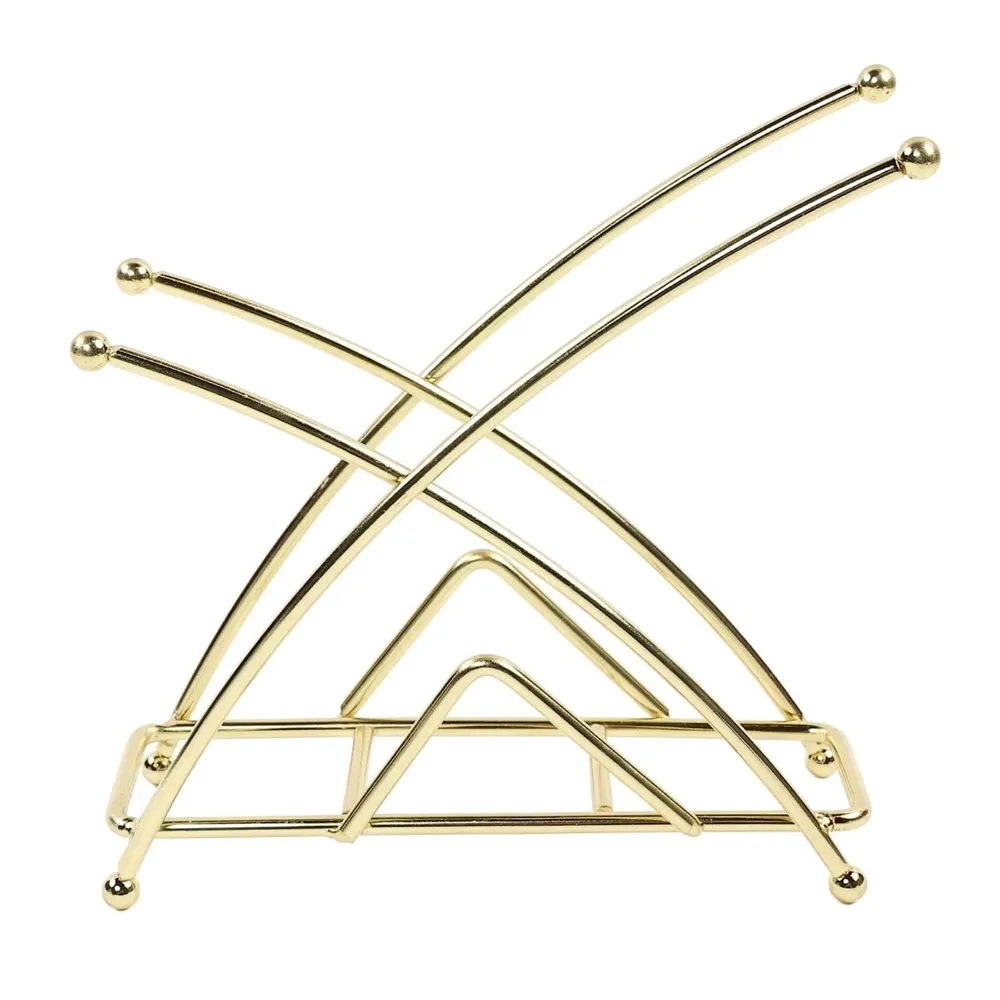 Suport bucatarie, pentru servetele, Golden A120, metal, auriu, 16 x 6 x 16 cm