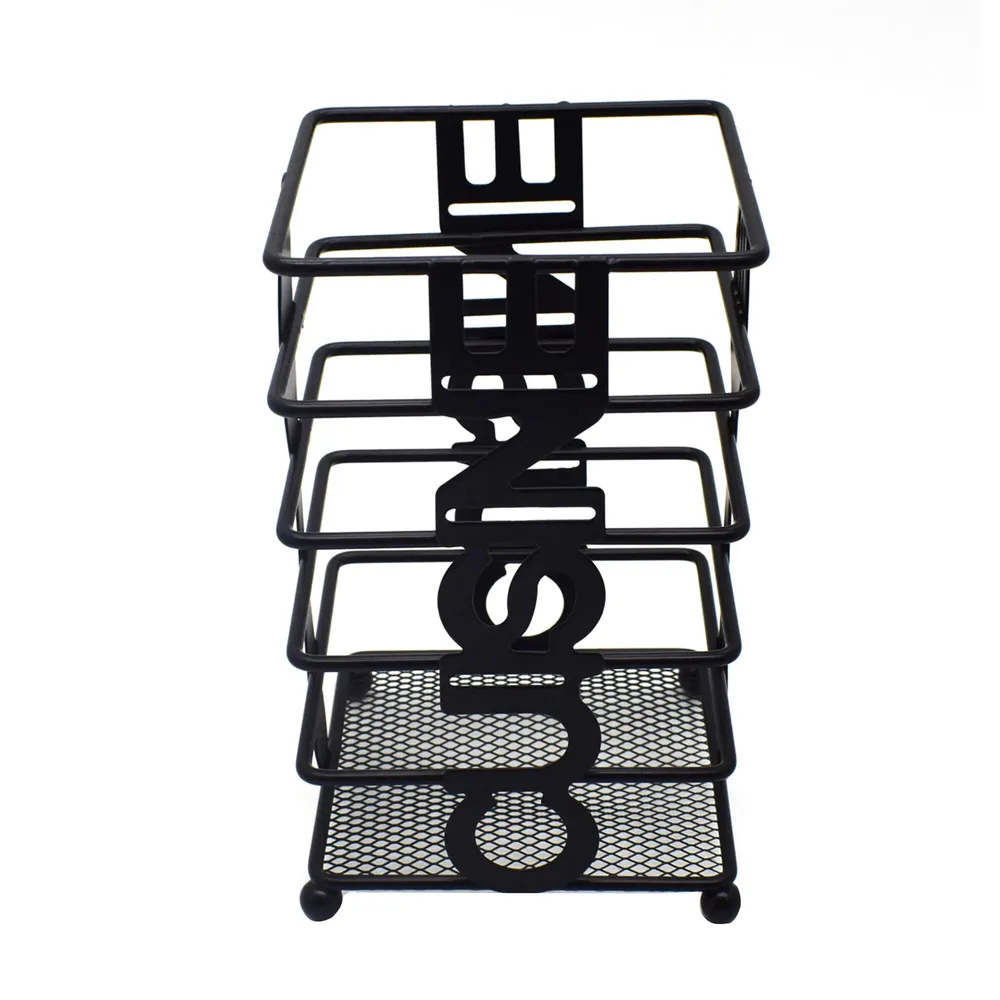 Suport bucatarie pentru tacamuri Cusine D2722, metal, negru