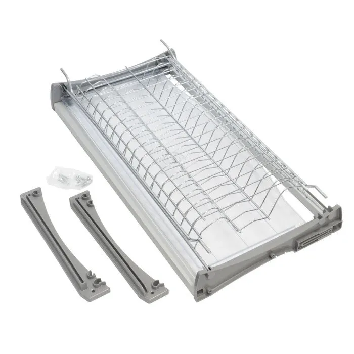 Suport bucatarie, pentru vase, 600, metal + plastic, gri, 57 x 28 x 8 cm