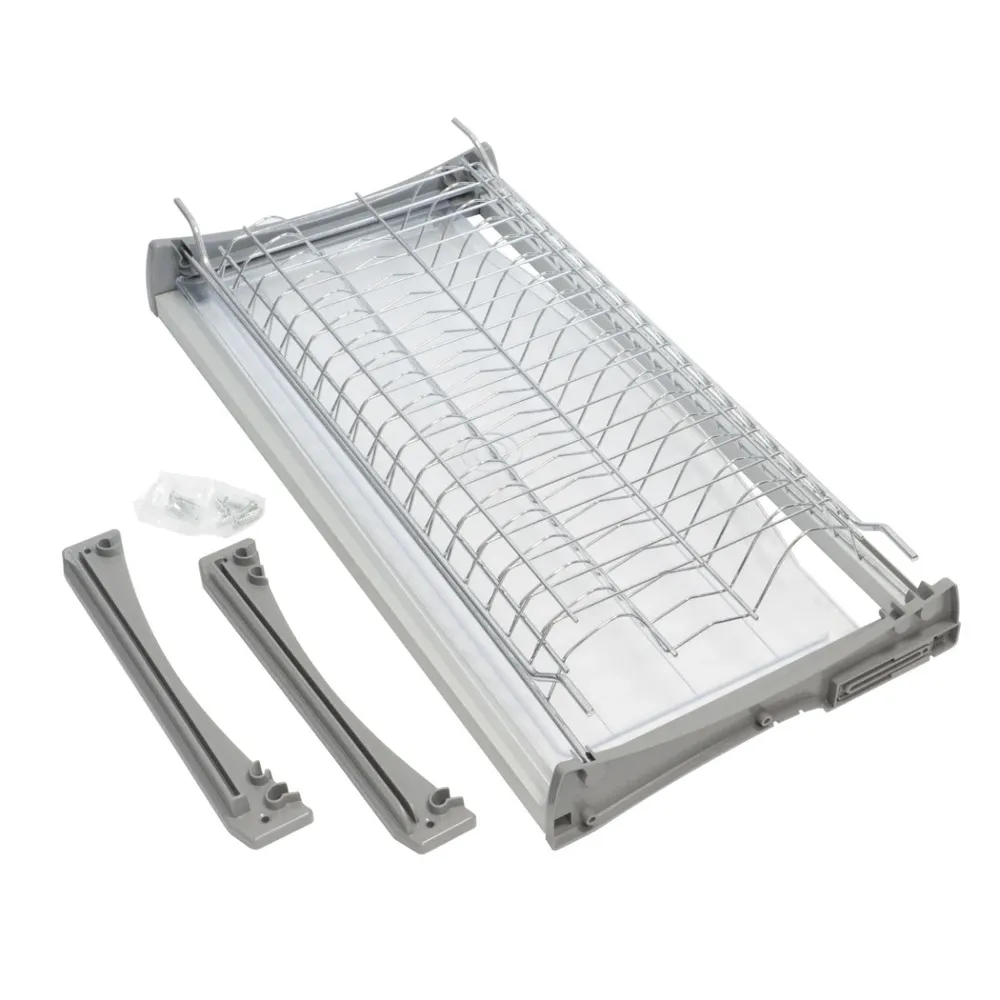 Suport bucatarie, pentru vase, 800, metal + plastic, gri, 77 x 28 x 8 cm