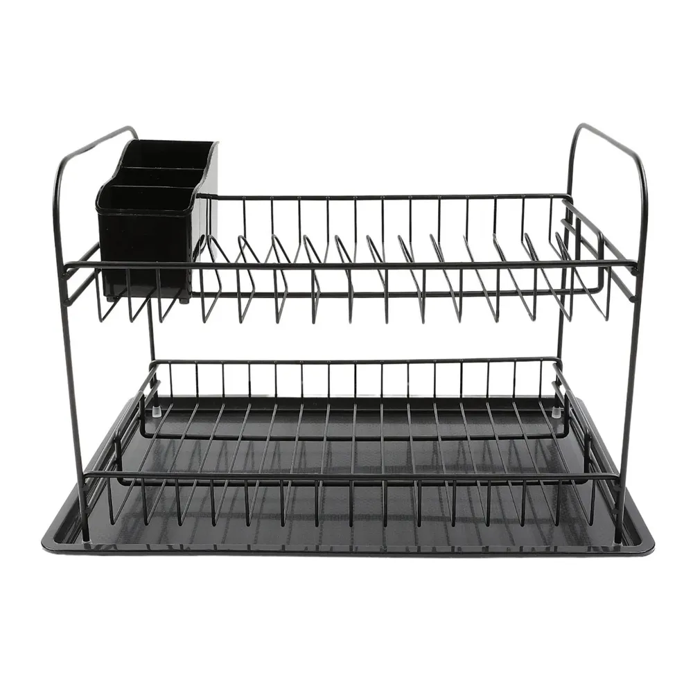 Suport bucatarie, pentru vase, KB007 C, otel, negru, 49 x 32 x 9 cm