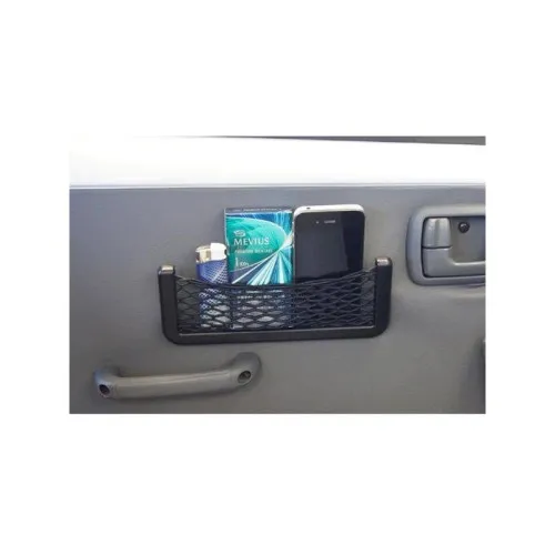 Suport buzunar auto din plasa cu rama plastic 14.5 x 7 cm universal — imaginea 2
