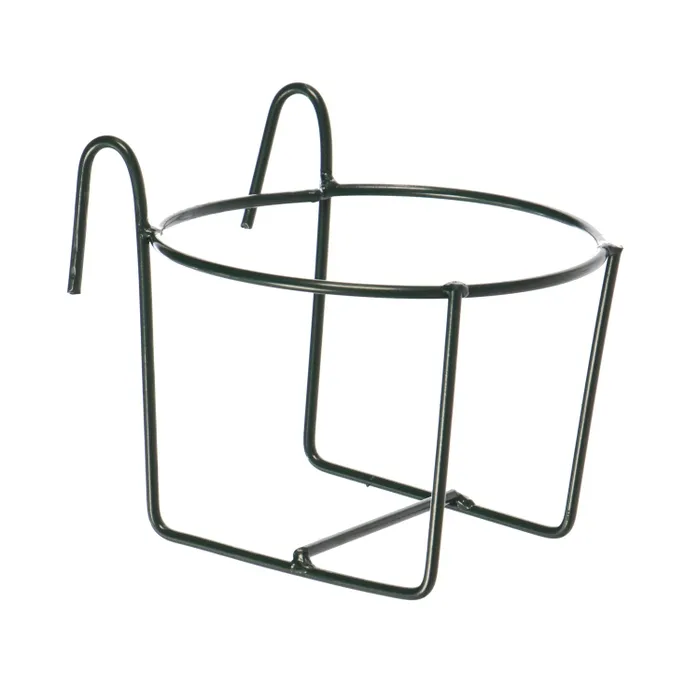 Suport ghiveci flori, metal, verde, D 18 cm
