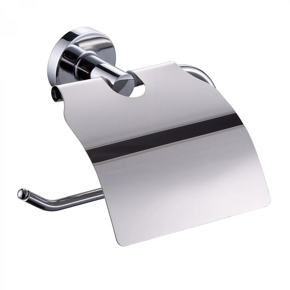 Suport iMK® pentru hartie igienica, Cu clapeta, Cromat, 12.5 x 5 x 12 cm