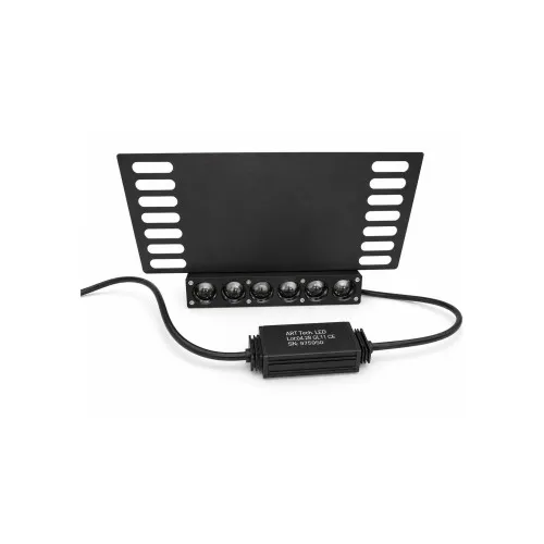 Suport numar auto cu proiector LED tip lupa 130W 20000 lumeni telecomanda alb/galben 12-24V — imaginea 3