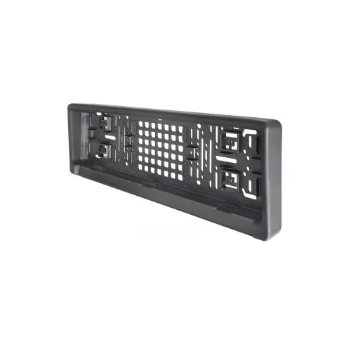 Suport numar inmatriculare fata cu amortizor protectie PU negru sistem 3Click