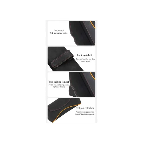 Suport ochelari premium piele ecologica gri — imaginea 3
