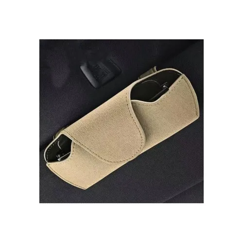 Suport ochelari premium prindere cleme parasolar bej — imaginea 2