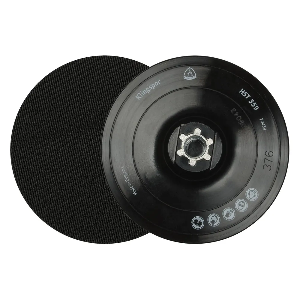 Suport pentru disc abraziv, pentru polizor unghiular, Klingspor HST 359, cu autofixare, 125 mm