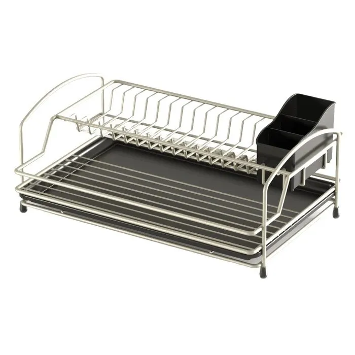 Suport pentru vase KB008, inox, argintiu + negru, 34 x 50 x 22 cm