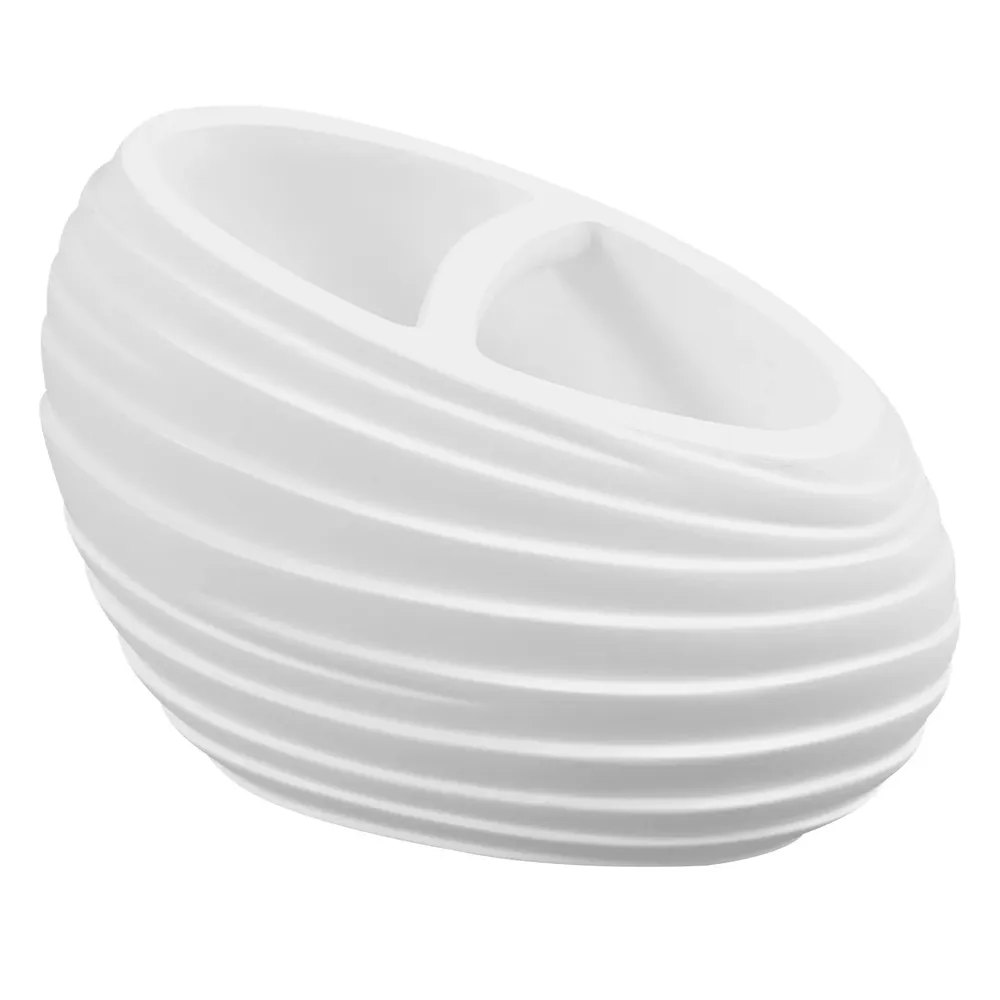 Suport periute dinti, Elegant BPO-2235B, polirasina, alb, 6.5 x 12.5 x 8.9 cm