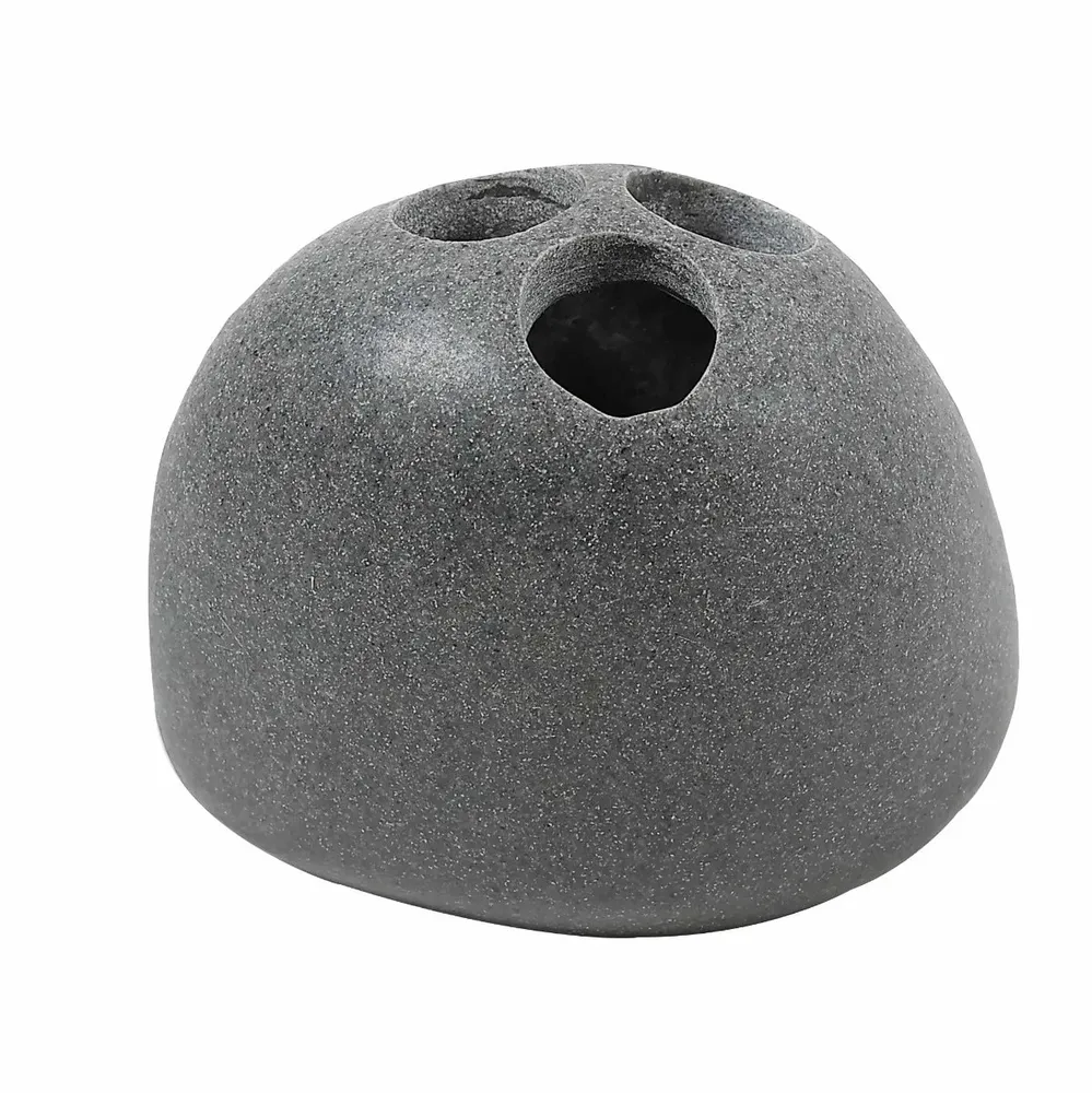 Suport periute dinti, Kadda Onda BPO-0284B, polirasina, antracit, 9.6 x 3 x 8.5 cm