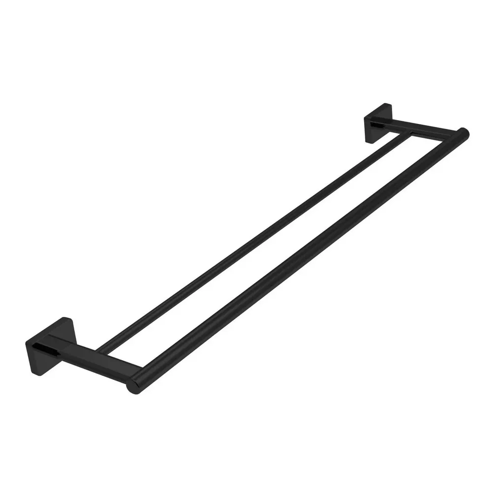 Suport prosop baie Ferro Greta AGR10BL, tip bara, doua brate, 12.2 x 3.5 x 60 cm