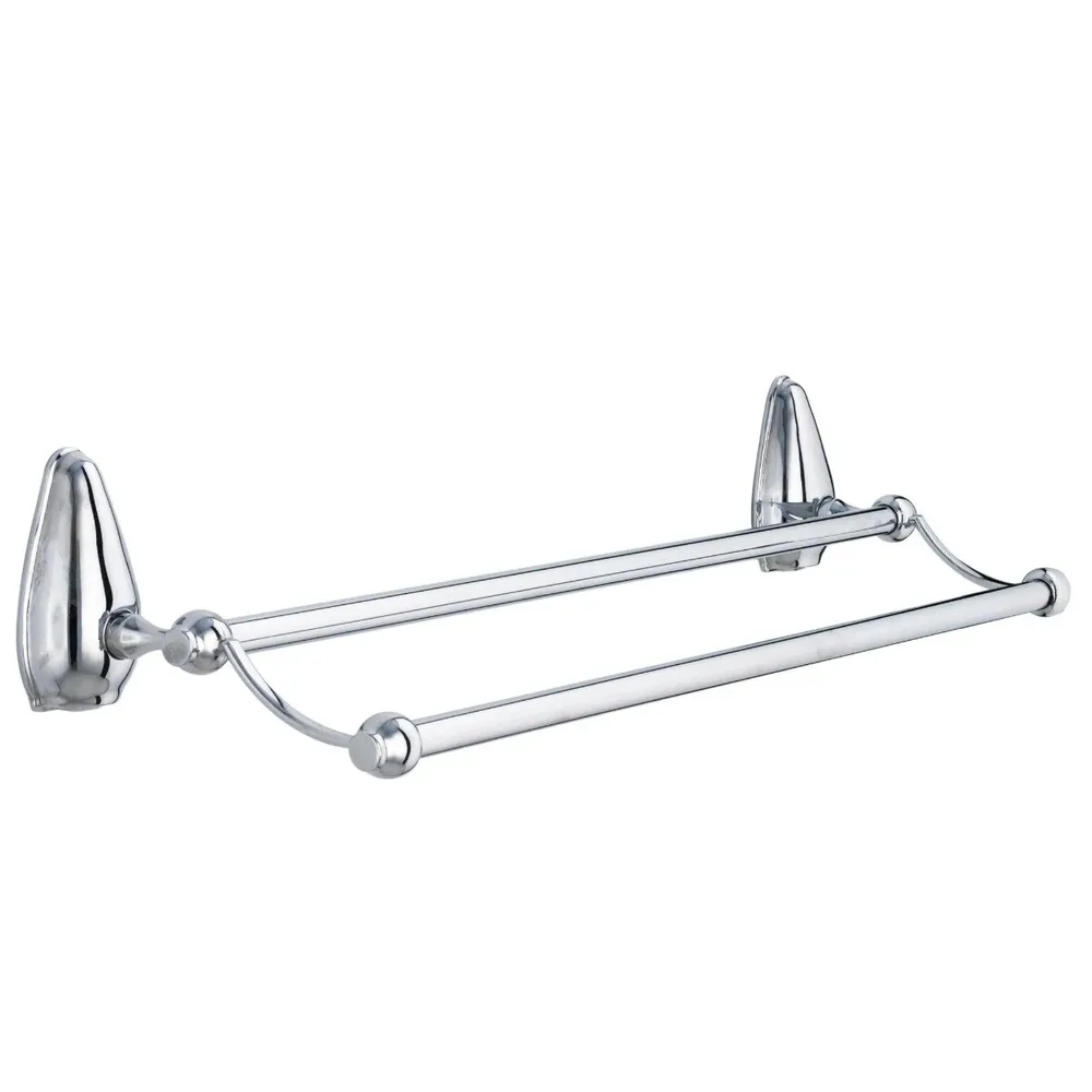 Suport prosop baie Lider 967, tip bara, cu doua brate, 48 x 14 x 8 cm
