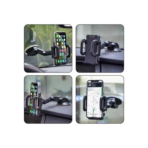 Suport telefon auto cu ventuza si brat rotativ 20 cm — imaginea 3
