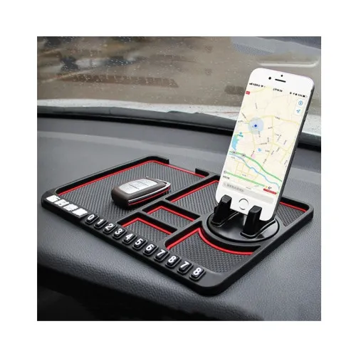 Suport telefon multifunctional antiderapant cu afisaj numar telefon pentru bord auto — imaginea 2