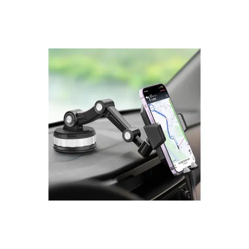 Suport telefon premium auto cu ventuza brat extensibil rotatie 360° — imaginea 5
