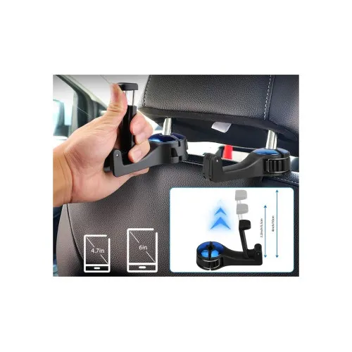Suport telefon si tableta auto universal cu prindere pe tetiera — imaginea 3