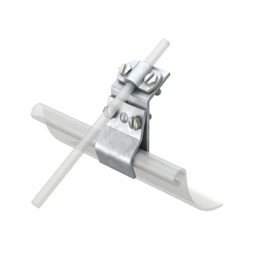 Suport zincat Bettermann pentru conductor de impamantare 8-10mm, montaj pe jgheab de scurgere, exterior, set 1 bucata