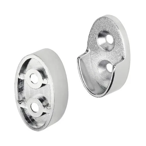 Suporti de capat bara umerase Dolle Wall Ø 35x20 mm pentru dulapuri/pereti, otel cromat, 2 bucati