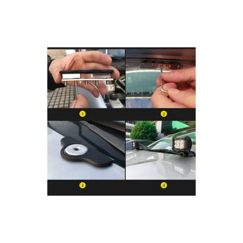 Suporti universali proiectoare LED prindere capota set 2 bucati — imaginea 4