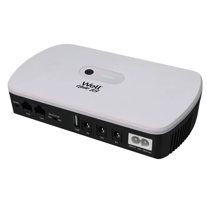 Sursa de alimentare neintreruptibila UPS-DC-HALE18-WL, 18W, 5V/9V/12V, POE 15V/24V, USB