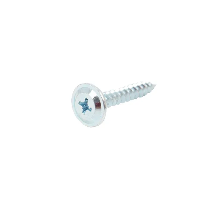 Surub autofiletant pentru tabla, cu cap plat saiba, din otel, zincat alb, 4.2 x 25 mm, 50 bucati