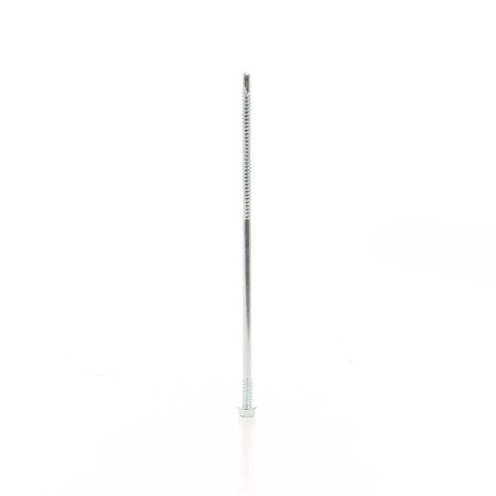 Surub autoforant, pentru panouri, cu cap hexagonal, din otel, zincat alb, SW8, 6.3/5.5 x 175 mm