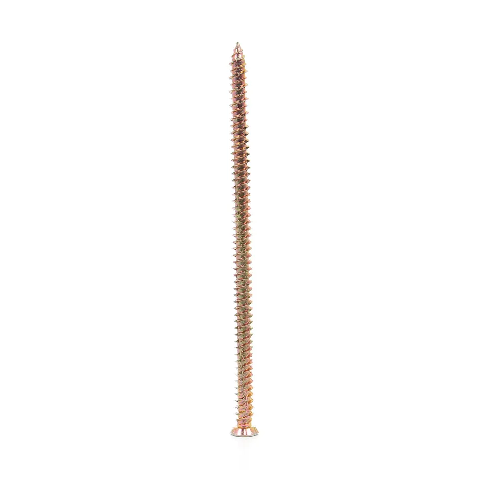 Surub montaj pentru ferestre / usi, amprenta Torx, TX 30, SEA 210, otel, zincat galben, 7.5 x 152 mm