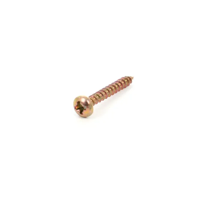 Surub pentru PAL / lemn, cu cap bombat, amprenta cruce, Easy-Fix, otel, zincat galben, 3.5 x 25 mm, set 30 bucati