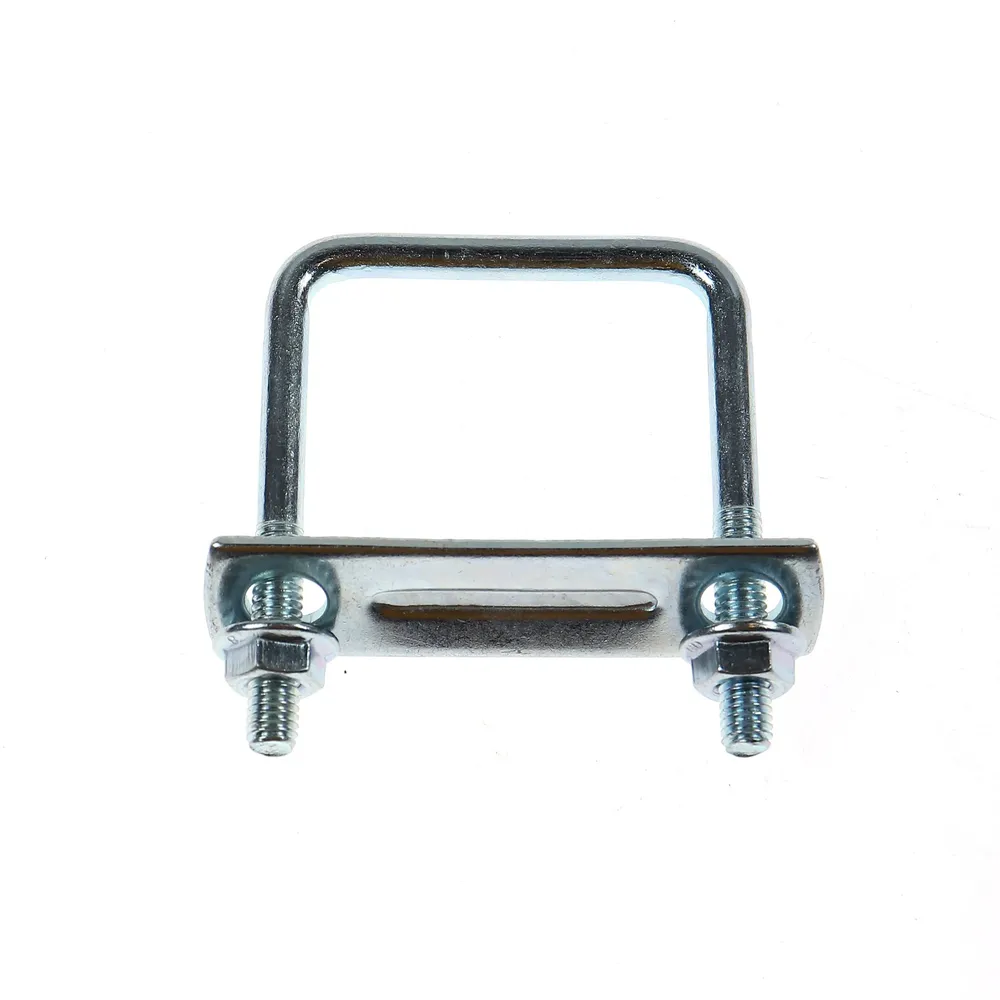 Surub U patrat, 6 x 55/50 + placa + saibe + piulite, set 4 perechi