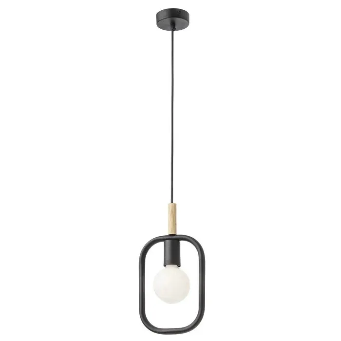 Suspensie Aeris 01-2407, 1 x E27, negru, modern