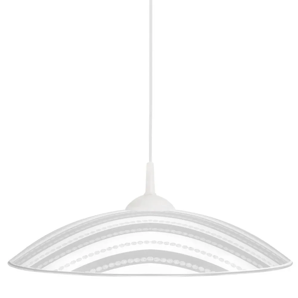 Suspensie Dune LY-6078, 1 x E27, alb + transparent, modern