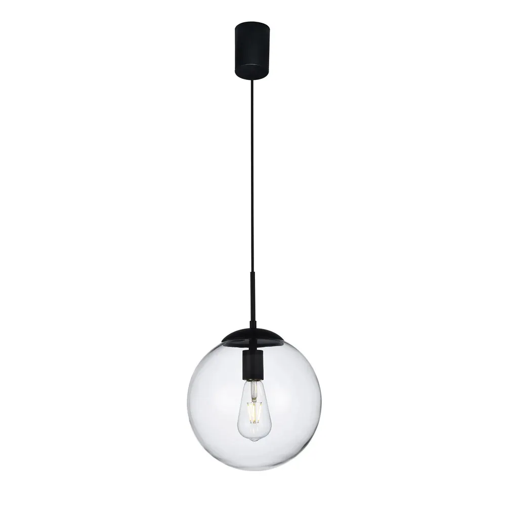 Suspensie Global 01-3168, 1 x E27, negru, D 250 mm, modern