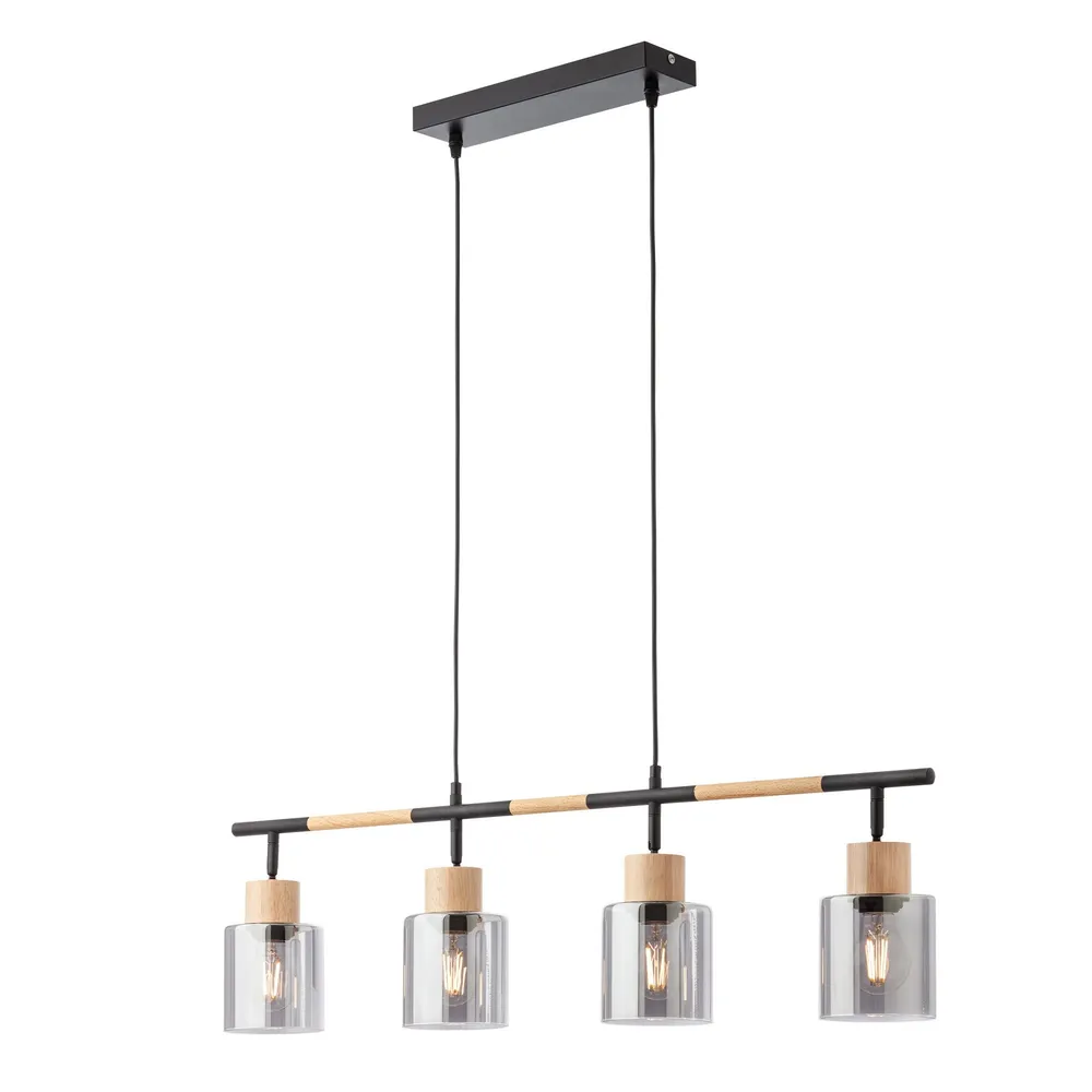 Suspensie Hansen, 4 x E27, neagra, moderna