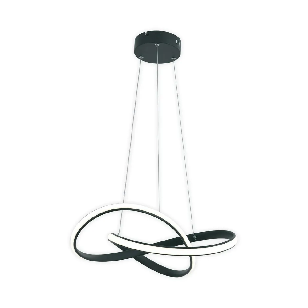 Suspensie LED Intrigue KL142046, 40 W, 3200 lm, lumina neutra 4000K, negru, modern