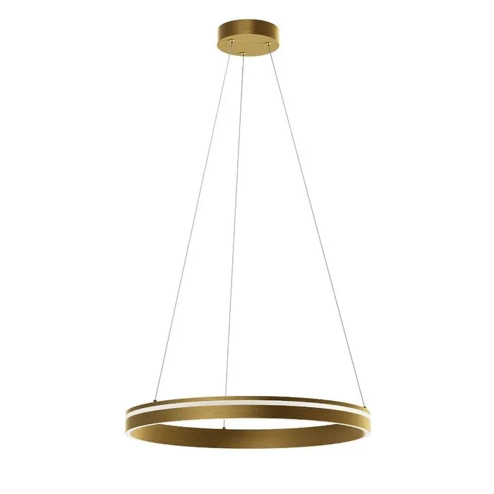 Suspensie LED Valdis 01-3775, 38 W, 2030 lm, lumina calda / neutra, auriu mat, modern