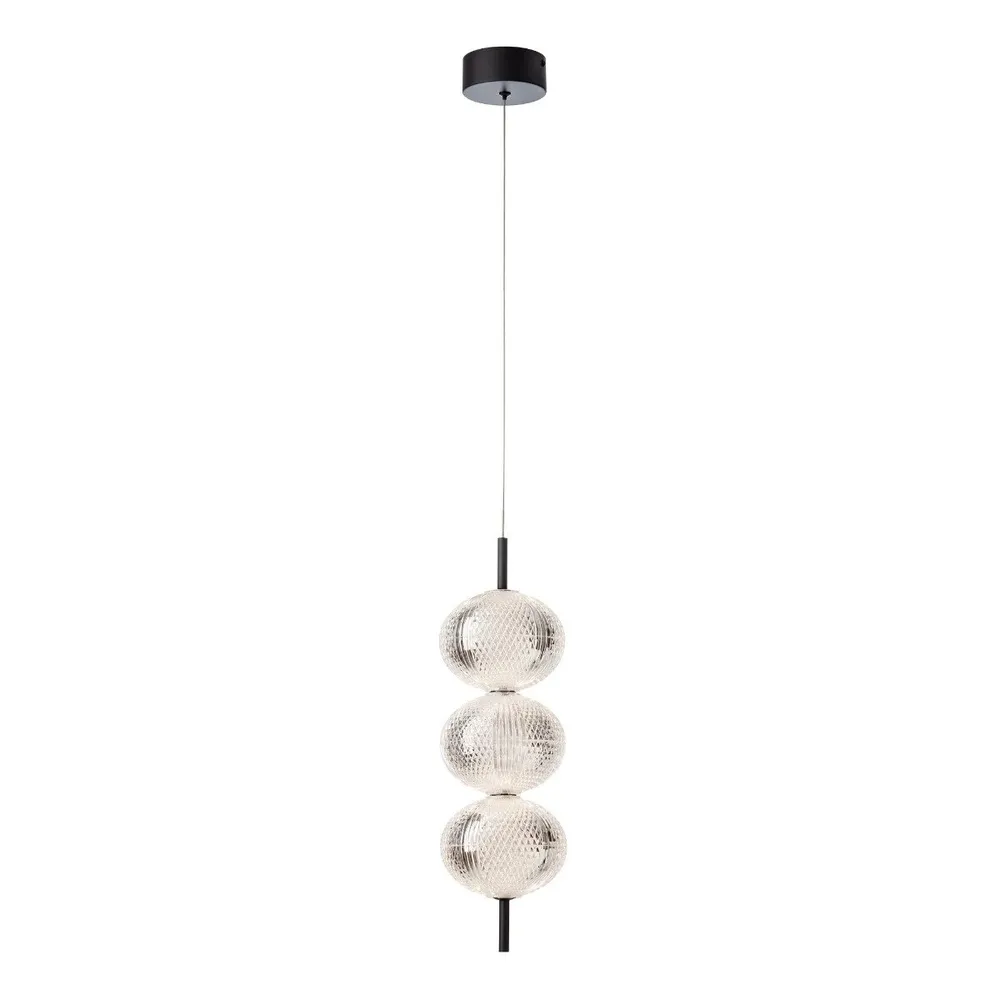 Suspensie LED Ventura 01-4025, 20 W, 1921 lm, lumina calda, negru mat, modern