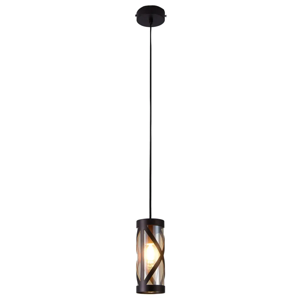 Suspensie Oberon 5338, 1 x E14, cafeniu + fumuriu, industrial