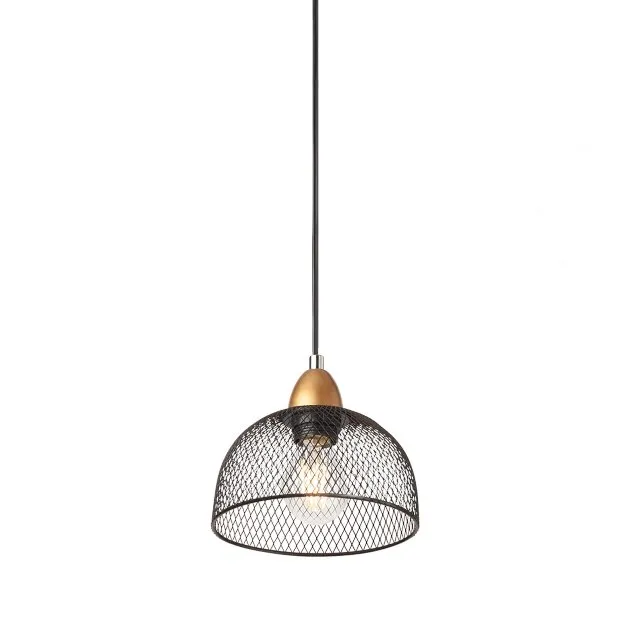 Suspensie Tamis 01-1572, 1 x E27, negru mat + aur mat, modern