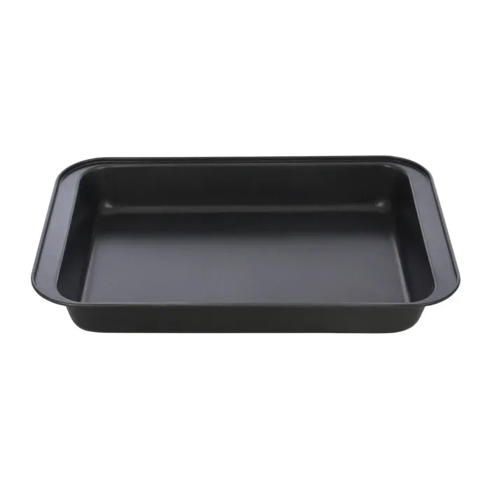 Tava cuptor, otel carbon, dreptunghiulara, gri, 42.5 x 28.5 x 5.5 cm, antiaderenta