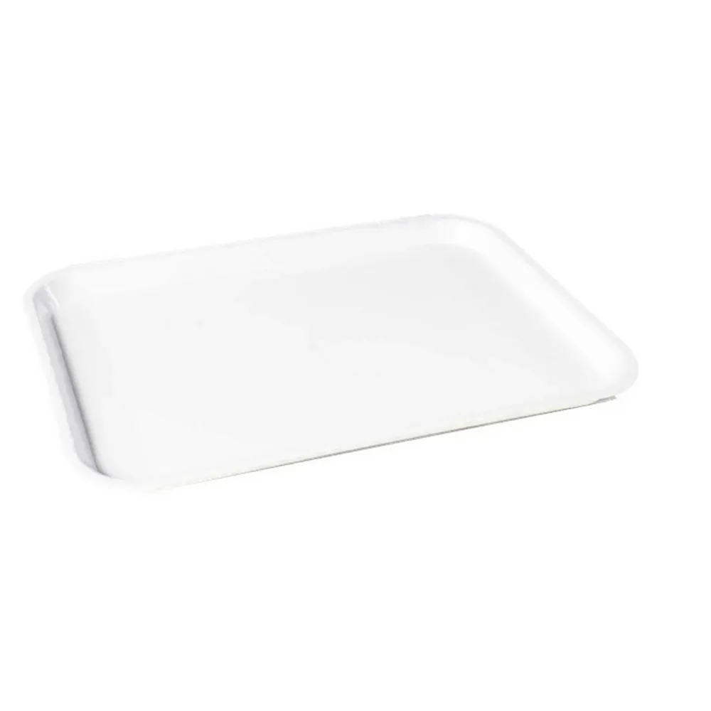 Tava dreptunghiulara pentru servire, din plastic, Plastina, alb, 35 x 45 x 2.3 cm
