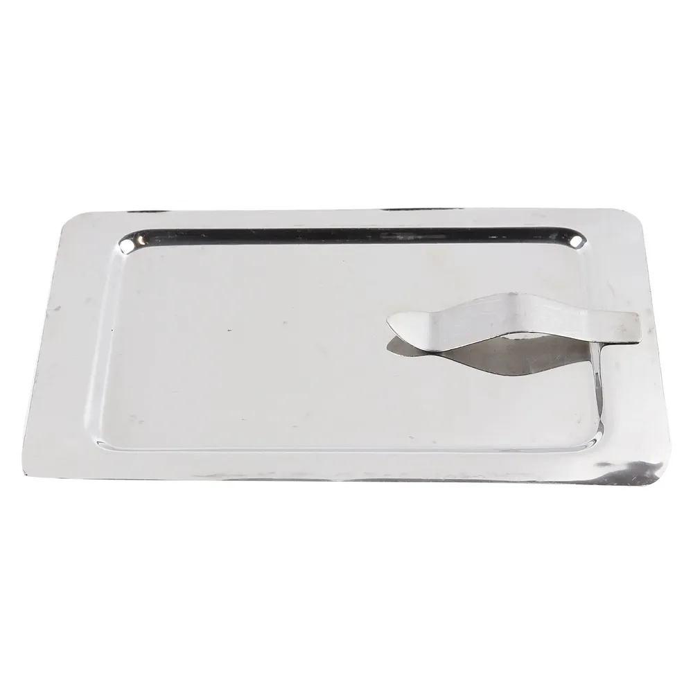 Tava dreptunghiulara pentru servire, inox, argintiu, 17x11cm