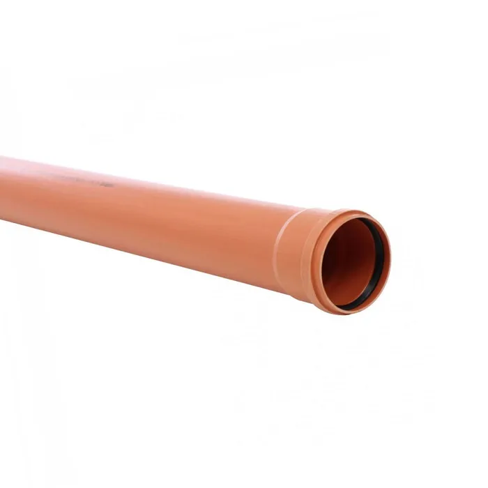Teava PVC pentru scurgere canalizare exterioara, cu inel, multistrat, 125 x 3.2 mm, 2 m, portocaliu