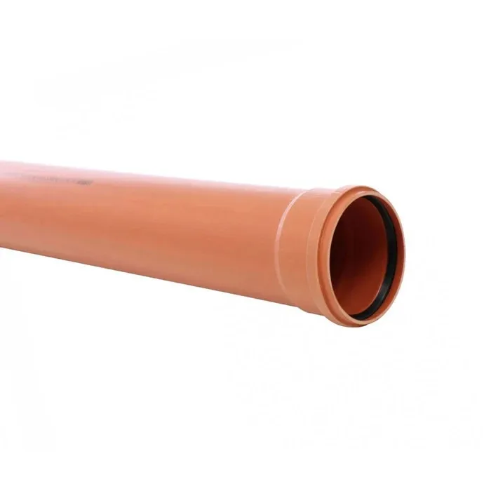 Teava PVC pentru scurgere canalizare exterioara, cu inel, multistrat, 200 x 4.9 mm, 2 m, portocaliu